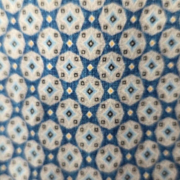 Emanuel Berg Modern Fit Dress Shirt Size L 16.5 Blue Geometric Soft Button Up - Picture 8 of 9